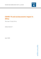 COVID-19 and socioeconomic impact in Africa
The case of South Africa