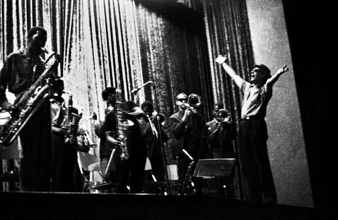 Chris McGregor conducting the Castle Lager Big Band, Johannesburg 